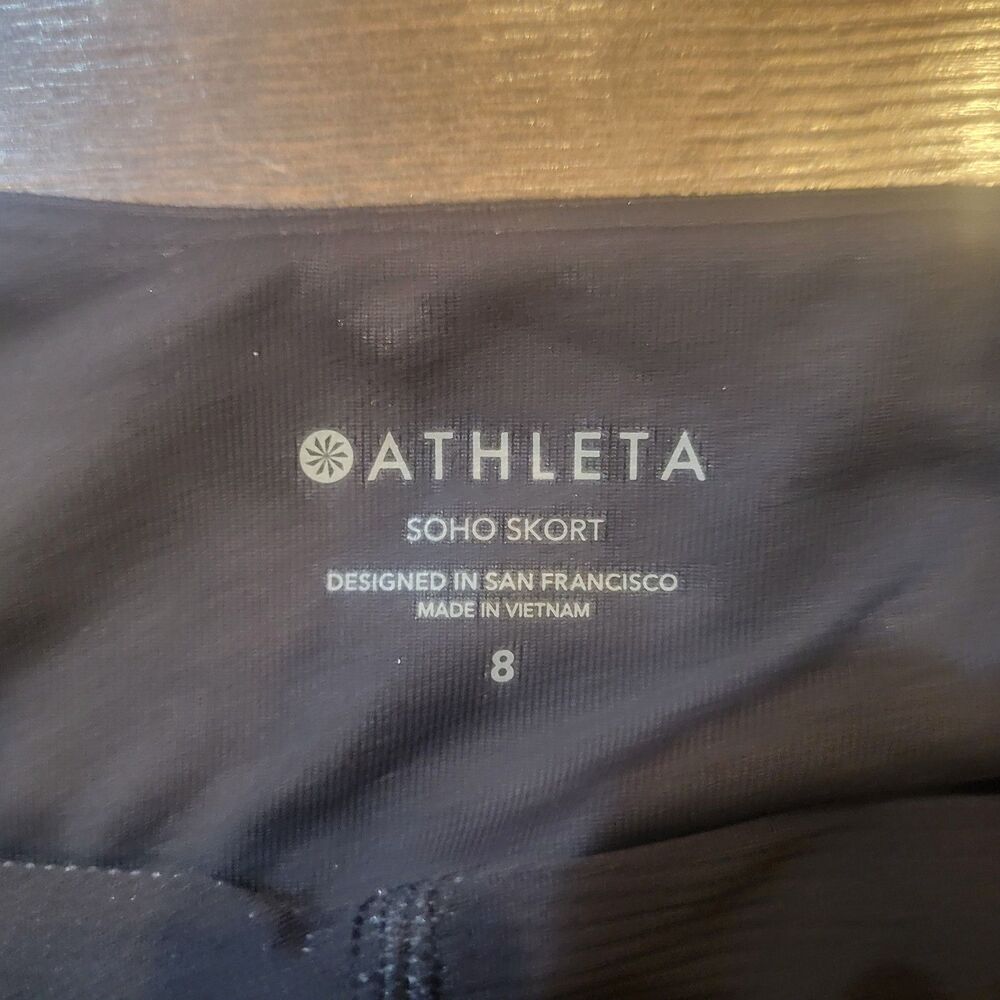 Athleta Soho Skort Size 8 Black Athletic Tennis Golf Activewear Sport Skirt - Picture 8 of 10